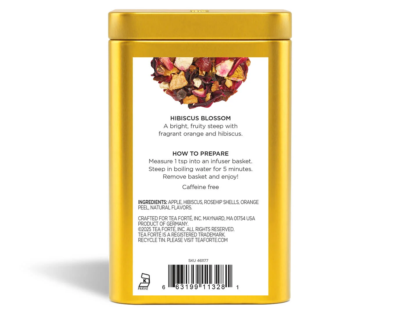 Hibiscus Blossom Loose Leaf Tea Canister - Image 5