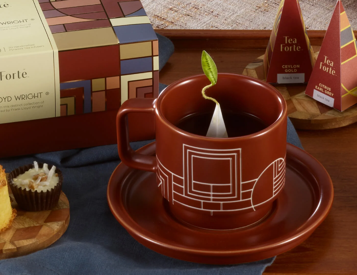 Frank Lloyd Wright Terra Teacup and Saucer - Image 7